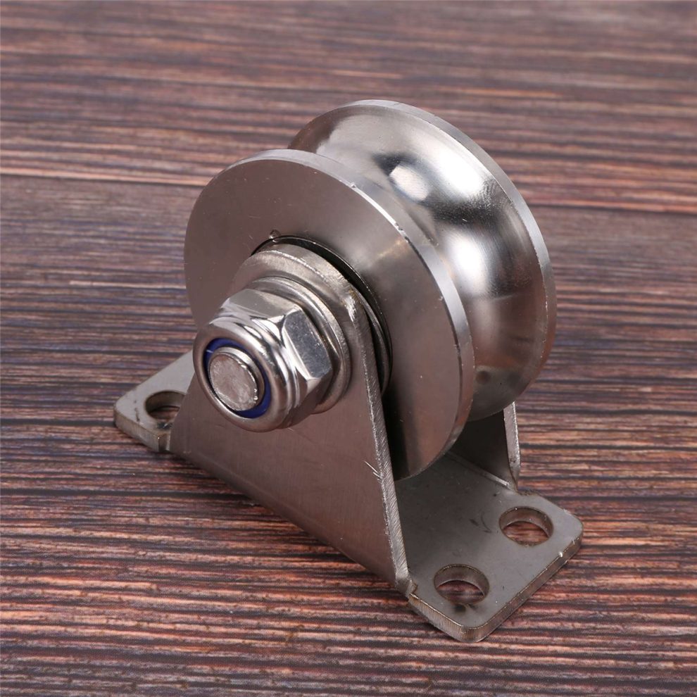 1Pack U-Type Stainless Steel Pulley Block Mute Bearings Groove 4713231965685
