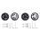 Luggage Wheels Replacement 50mm x 13mm Kits Universal 1 Pair 1