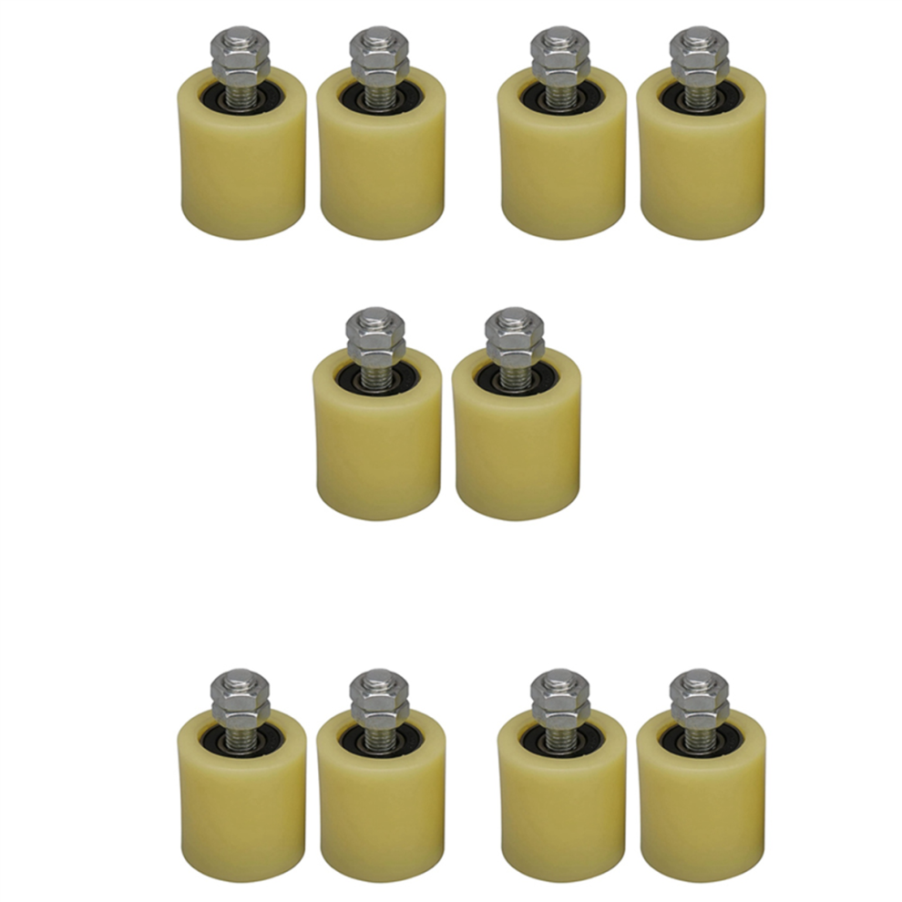 2Pcs Nylon Steel Flat Roller Wheel 6201 M12 Screw For Sliding Gate 4713231965944