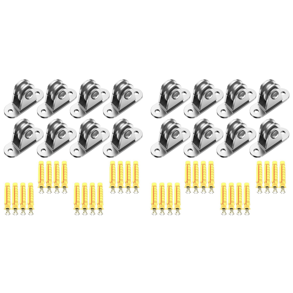 Stainless Steel Pulley Block, Small Pulley Block Silent Pulley, 8Pcs 4713231966552