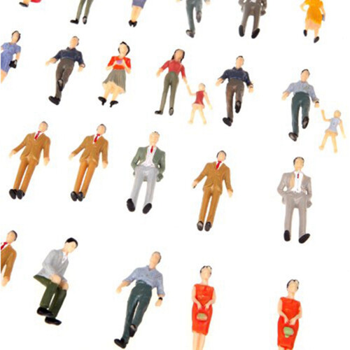 50pcs G Scale 1:30 Mix Painted Model People Train Park Street 2