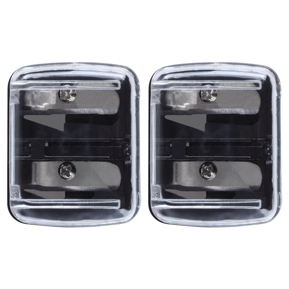 Precision Cosmetic Pencil Sharpener for Eyebrow Eyeliner 2 Holes
