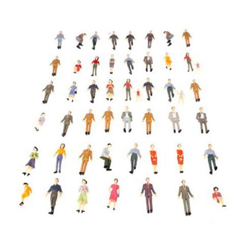 50pcs G Scale 1:30 Mix Painted Model People Train Park Street 1