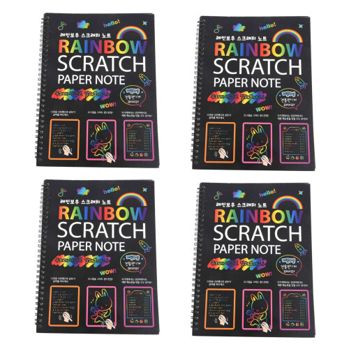 19x26Cm Large Magic Color Rainbow Scratch Paper Note Book