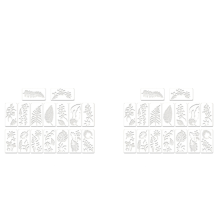 16 Pieces Leaves Stencil Reusable Sheet Painting Stencil Wall Stencil