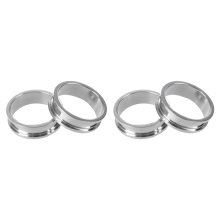 1 Pair Screw Fit Stainless steel Ear Plugs Rings Steel color, 22mm