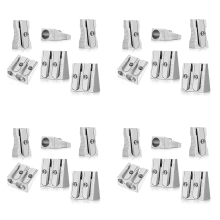 6 Pcs Metal Pencil Sharpeners, Single and Dual Hole Pencil Sharpeners