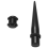 18 Pieces Ear Tapers Full Kit Acrylic Earring Stretcher Tunnel(Black) 6