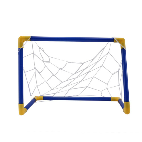 Folding Mini Football Soccer Goal Post Net Set with Pump Gift Plastic 1