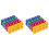 50Pack 14MM Translucent&Solid 6-Sided Dice for ,Activity 1