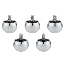 5X Tippe Top Metal Flip over Top Stainless Steel Top, Silver