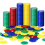 400 Pieces Plastic Poker Chips Game Chips 4 Colors Counter Card, 4 2
