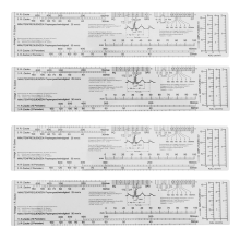 4X Essential EKG Ruler Pocketcard in English