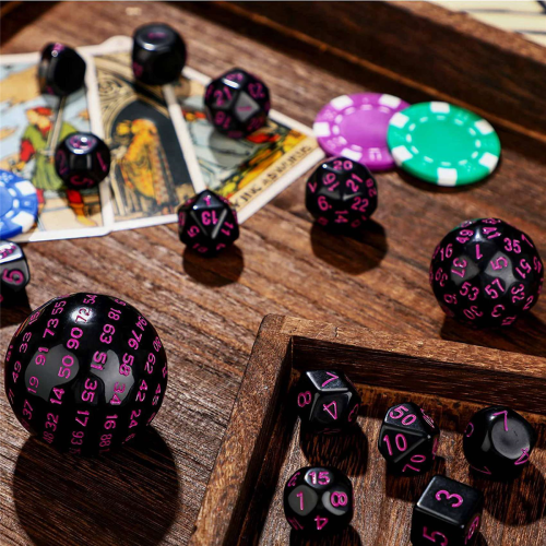 15Pieces Complete Polyhedral DND Dice Set D3-D100 for Table Games 2