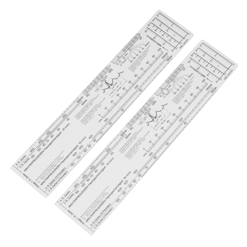 4X Essential EKG Ruler Pocketcard in English 1