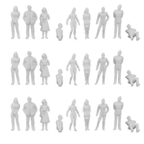 1:50 White Figures Architectural Model Human Scale HO Model ,10 Pcs 2