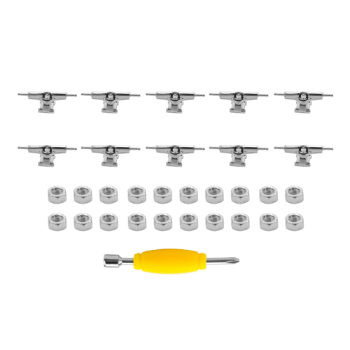 10 Pcs 29mm Fingerboard Trucks Finger Skateboard Deck with Nuts 2