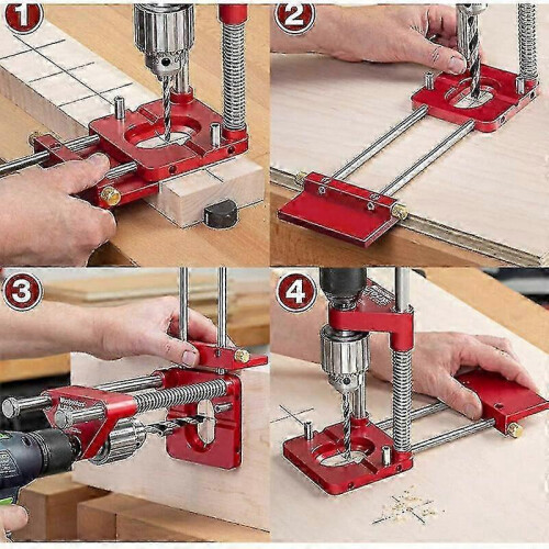 Portable Woodworking Precision Drill Locator (black) Gift 1
