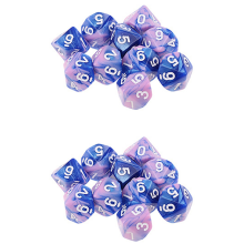 10Pcs D10 Polyhedral Dices Numbers Dials Desktop Game PXPF,Style 2