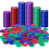 400 Pieces Plastic Poker Chips Game Chips 4 Colors Counter Card, 1 2