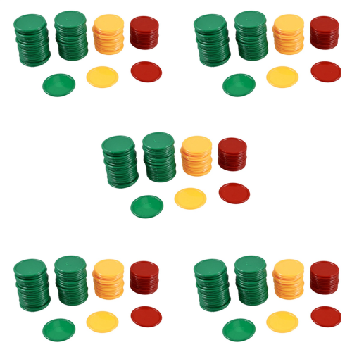 Red Yellow Green Round Shaped Mini Poker Chips Lucky Game Props 69Pcs