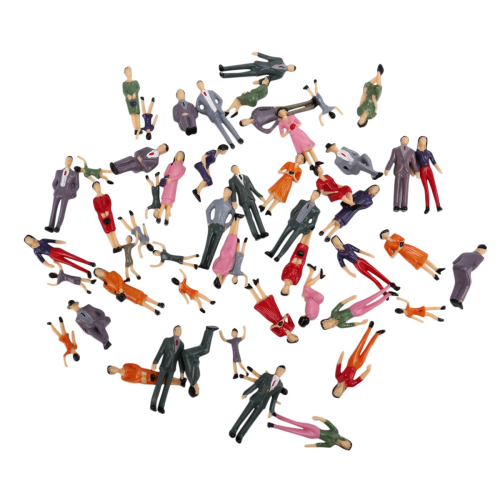 50pcs G Scale 1:30 Mix Painted Model People Train Park Street 1