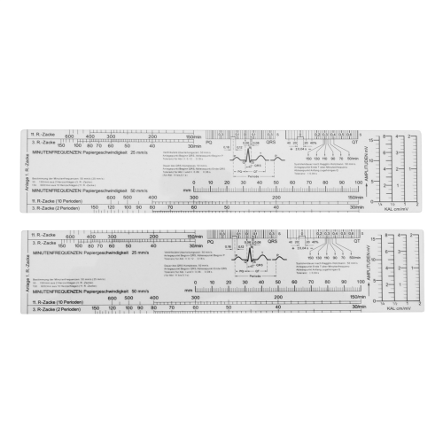Essential EKG Ruler Pocketcard in English 1