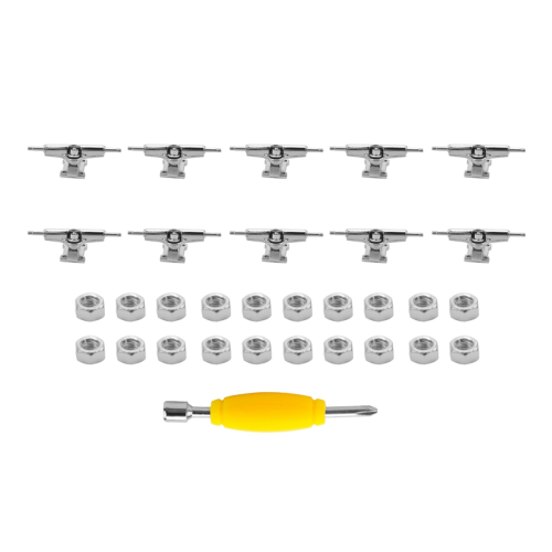 10 Pcs 29mm Fingerboard Trucks Finger Skateboard Deck with Nuts 2