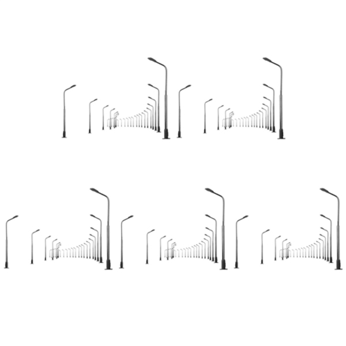 20Pcs 10cm Lamp Post Street Lights LQS08 Single Head-Bright White 1