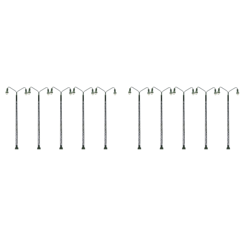5Pcs Model Railway Lamp Lattice Mast Light HO 1:87 Scale LED Light