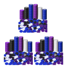 400 Pieces Plastic Poker Chips Game Chips 4 Colors Counter Card, 2