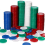 400 Pieces Plastic Poker Chips Game Chips 4 Colors Counter Card, 3 2