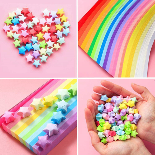 2060 Sheets Star Origami Paper Double Sided Decoration Paper Strips 1