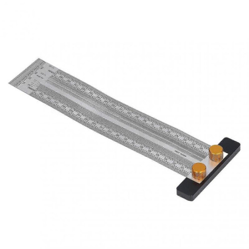 Stainless Steel Scriber Ruler 200mm High Accuracy Woodworking Right Angle Tool 1