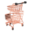 Mini Double Layers Shopping Cart Model Wrought Rose Gold 3