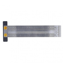 Stainless Steel Scriber Ruler 200mm High Accuracy Woodworking Right Angle Tool