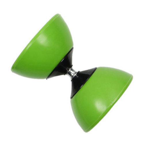 Plastic Bowl Diabolo Classic Toy with Hand Sticks Green 2
