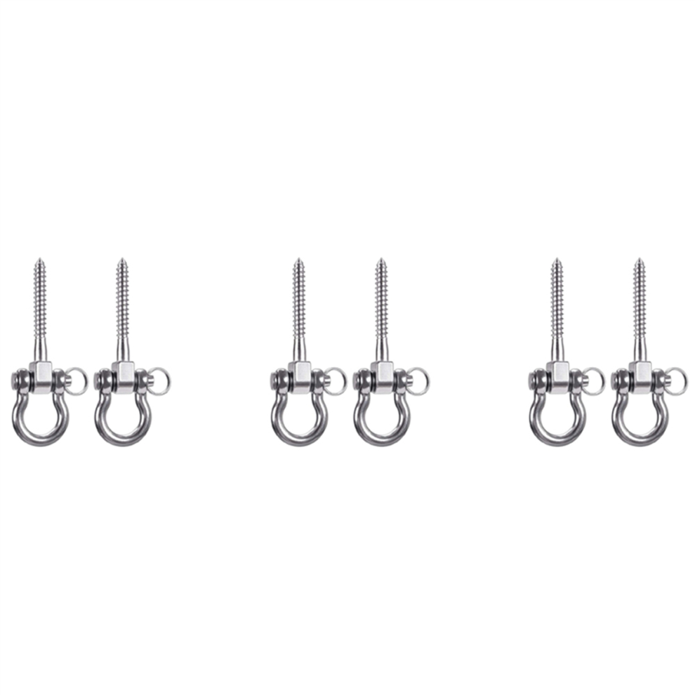 6 Pcs 304 Stainless Steel Screw Bracket Heavy Duty 180 Swing Hangers 4713231955297