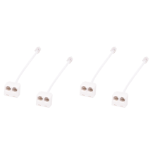 2pcs 6P4C RJ11 Dual Female to Male Telephone Cable Splitter Adapter