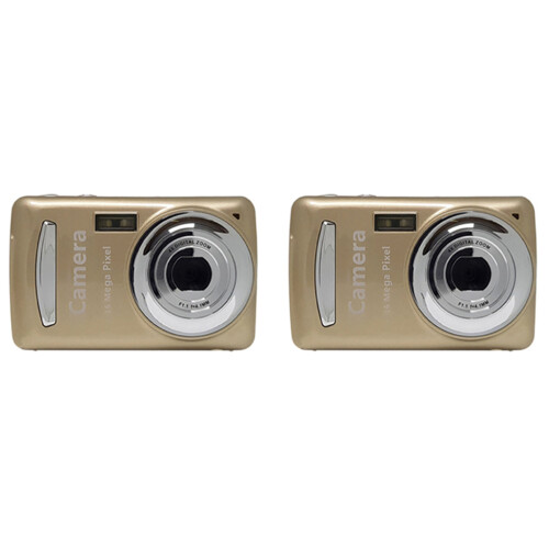 Digital Camera,Portable Cameras 16 Million HD Pixel Compact Golden