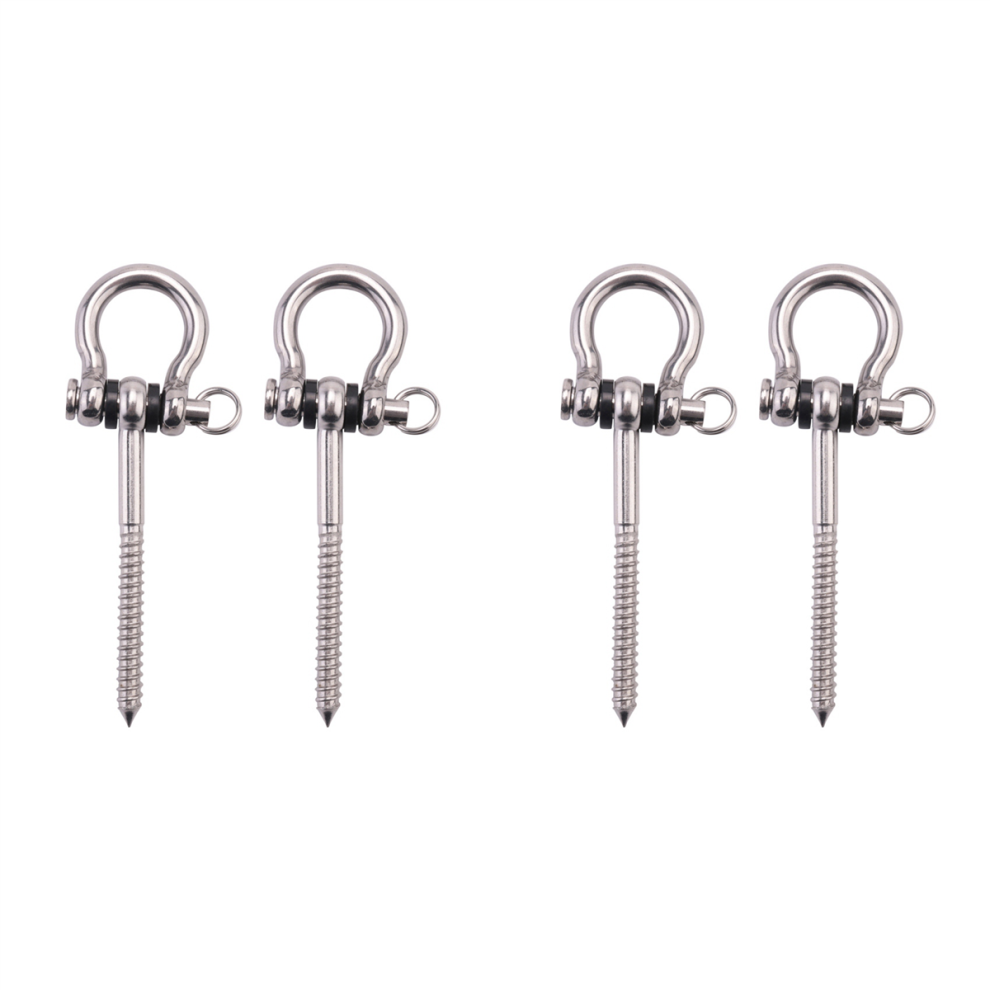 2 Pcs 304 Stainless Steel Screw Bracket Heavy Duty 180 Swing Hangers 4713231955259