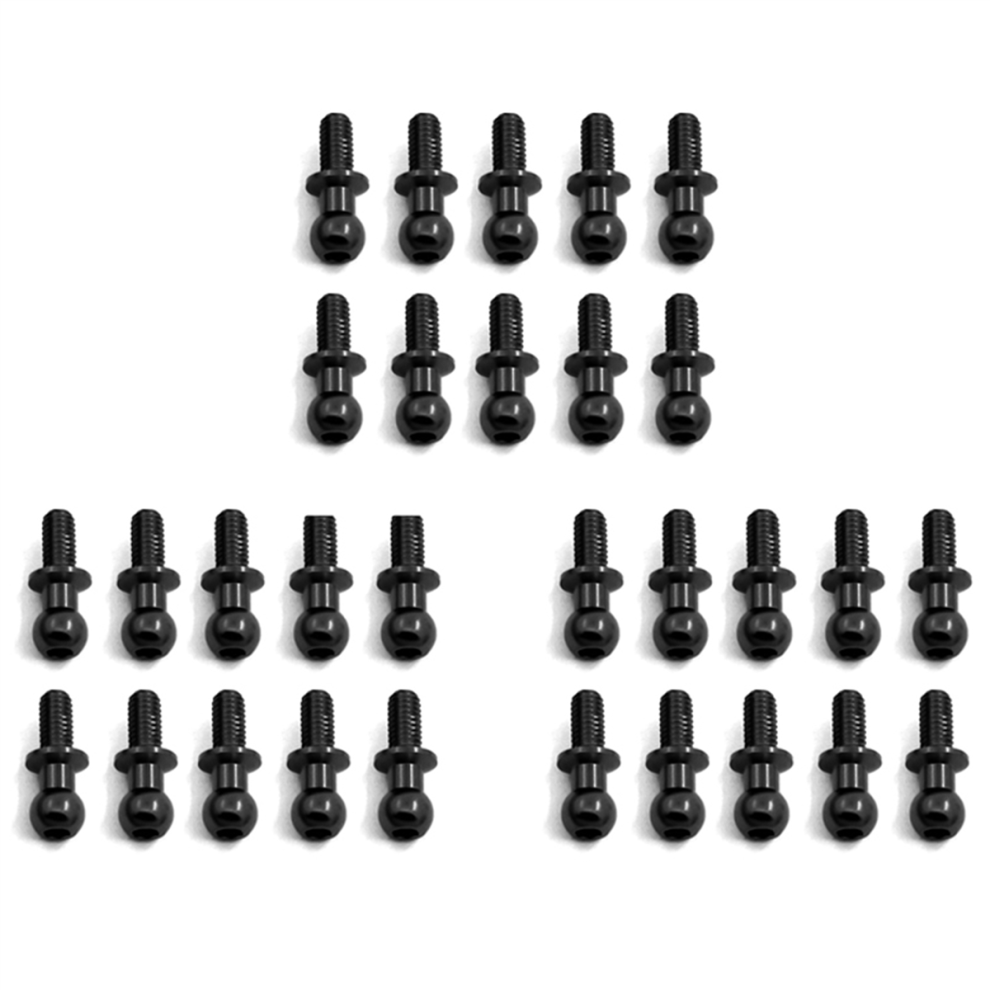 10Pcs M3 Metal Hex Ball Head Screws For Tt01 Tt02,Black 4713231978678