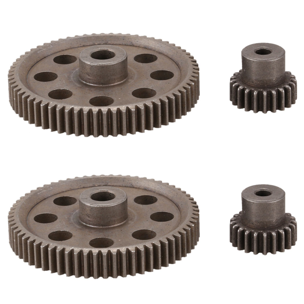 2Pcs (21T+64T)Differential Metal Main Gear 64T Motor Gear 21T Dark/Gray 4713231967122