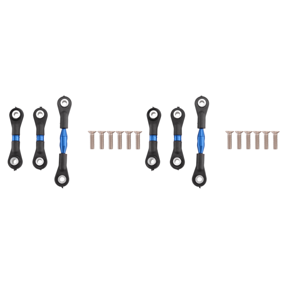 3Pcs Metal Steering Rod Link Rod Tie Rod For Tt-01 Tt01, Blue 4713231972379