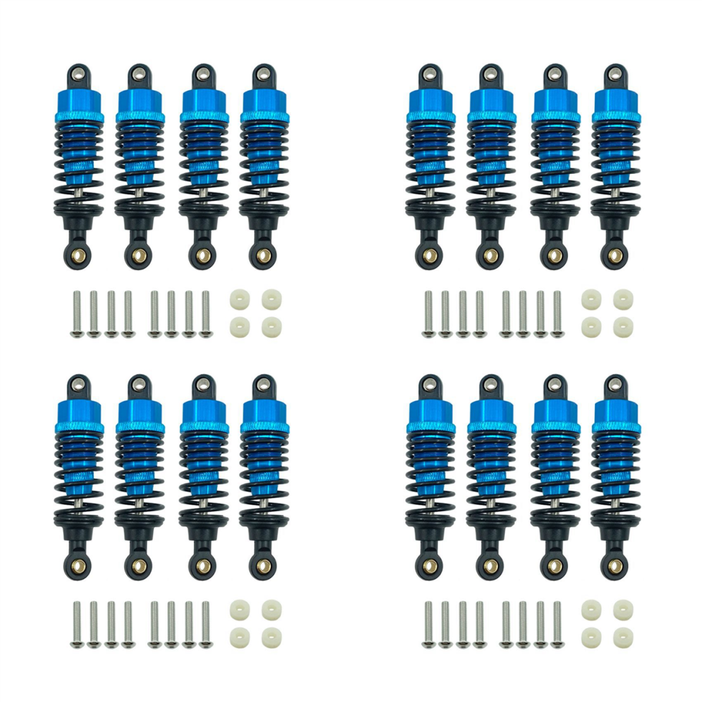 4Pcs Aluminum Alloy Shock Absorbers Damper Set For Tt-01, Blue 4713231975424