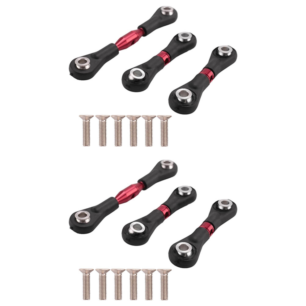 6Pcs Metal Steering Rod Link Rod Tie Rod For Tt-01 Tt01, Red 4713231999932