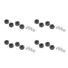 Aluminum Alloy 12mm Combiner Wheel Hub Hex Adapter Upgrades,Gray