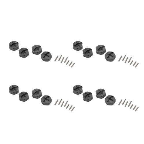 Aluminum Alloy 12mm Combiner Wheel Hub Hex Adapter Upgrades,Gray