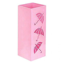 (pink) Umbrella Stand Heavy Duty Metal Free Standing Modern Home Office Entry Hallway