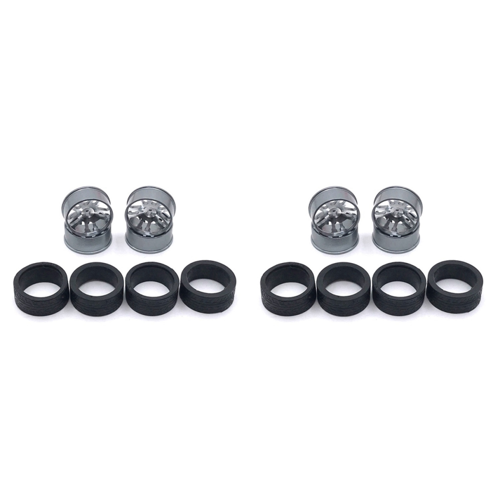 Metal Wheel Rim Rubber Tire Set For K989 Mini-Z 1/28 Rc Car,4 4713231916618